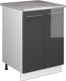 Vicco Wastafelkast Fame-Line, Antraciet Hoogglans/Wit, 60 cm