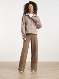 Smashed Lemon Bomberjack met wol - beige