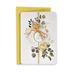 LINA OFFICINE GRAFICHE CREATIVE Elegante bruiloftskaart met applicatie en jute koord, gouden envelop, 11,5 x 16,5 cm