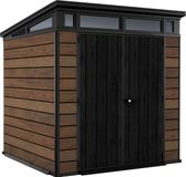 Keter Walnut Pent 77 Tuinhuis - 216x218x226 cm – Donker Bruin