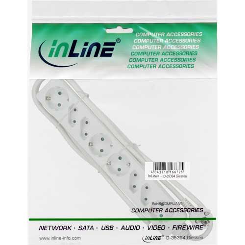 Inline 16483W Stekkerdoos - Wit - 3m - 3500 Watt