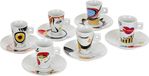 Zeller Present Handels GmbH Porselein Espressokopjes Set 12-delig Faces Wit