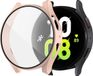 Strap-it Hard case bescherming - Stevig PC hoesje met glasplaat geschikt voor Samsung Galaxy Watch 5 44mm - roze