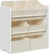 Songmics étagère pour enfants, étagère de rangement pour jouets, bibliothèque pour enfants, avec 7 boîtes de rangement en tissu non tissé, étagère de chambre d'enfant, spacieuse, 29,5 x 62,5 x 60 cm, blanc nuage