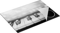 Chefcare Inductie Beschermer Piano Toetsenbord - Zwart Wit - 75x50 cm