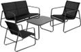 Ambiance Nampook Tuin meubelset 4dlg / loungeset - zwart | 4 zitplekken | Weerbestendig