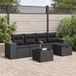 Maison Exclusive - Salon de jardin 6 pièces avec coussins, rotin synthétique noir