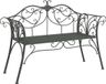vidaXL Tuinbank Staal Zilver 130 x 47 x 90 cm