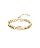Lacoste Geelgouden ketting armband voor dames en heren - Crocodile Collection - 2040374, één maat, roestvrij staal, geen edelsteen