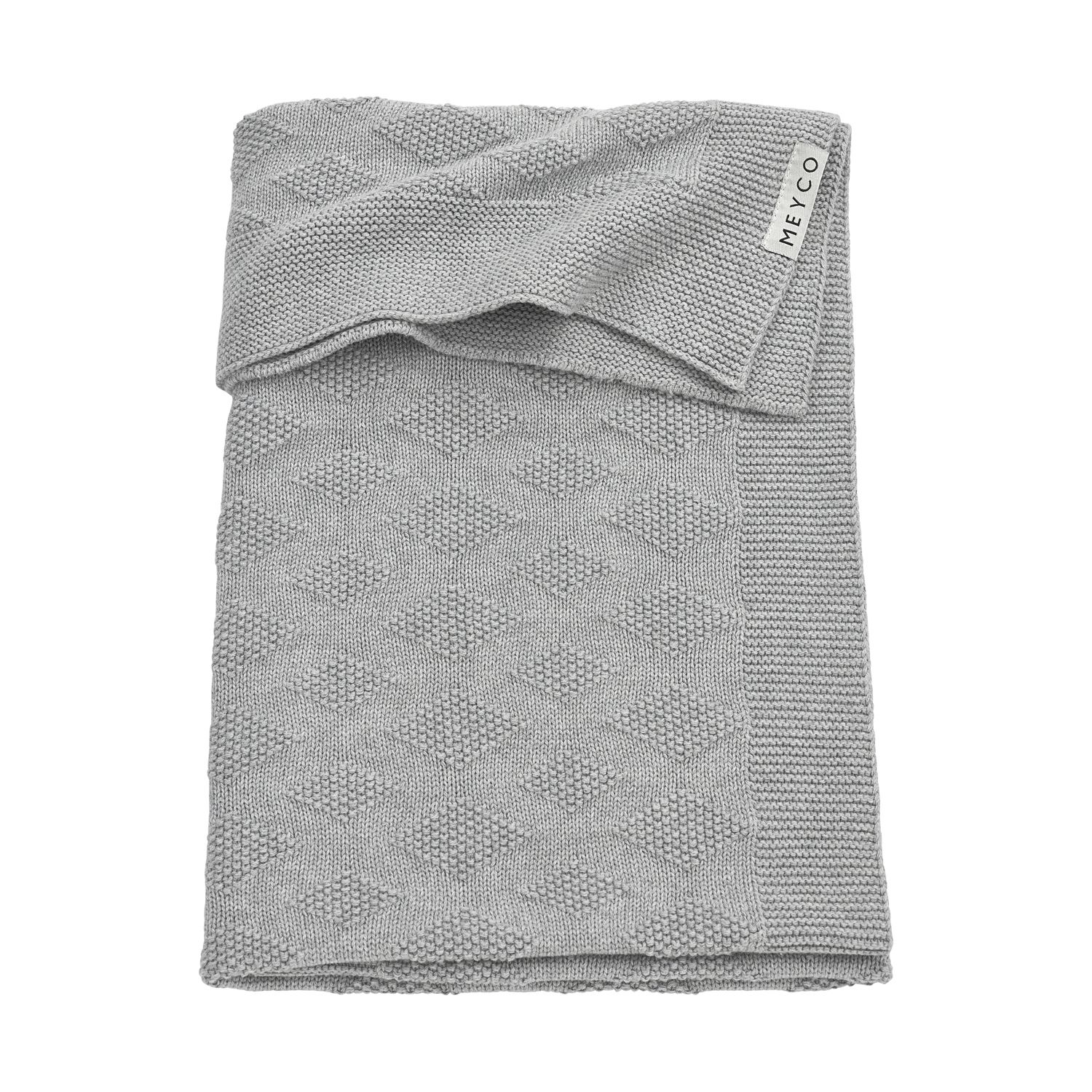 Meyco Diamond Ledikantdeken Grijs Melange 100 x 150 cm