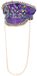 Fever Deluxe Sequin Studded Captains Hat Kostuum Hoed - Paars