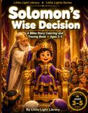Solomon's Wise Decision: A Bible Story Coloring and Tracing Book for Little Hearts — Wisdom, Kindness and Asking God for Help | Full Page Coloring ... Ages 3-5 | Little Lights Series Book 3