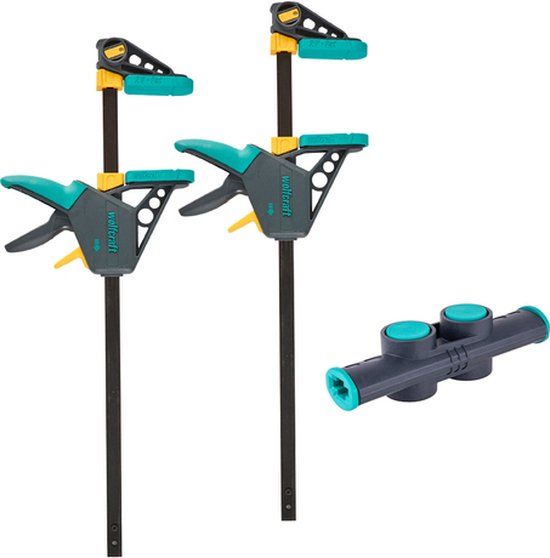Wolfcraft Lijmklem SET - Snelspanklem - XL-éénhandklemset - 3-delig