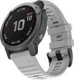 By Qubix - Siliconen bandje - Grijs - 26mm Quickfit - Geschikt voor Garmin Epix Pro Gen 2 (51mm) / Quatix 7X / 6X & Tactix 7 (pro)