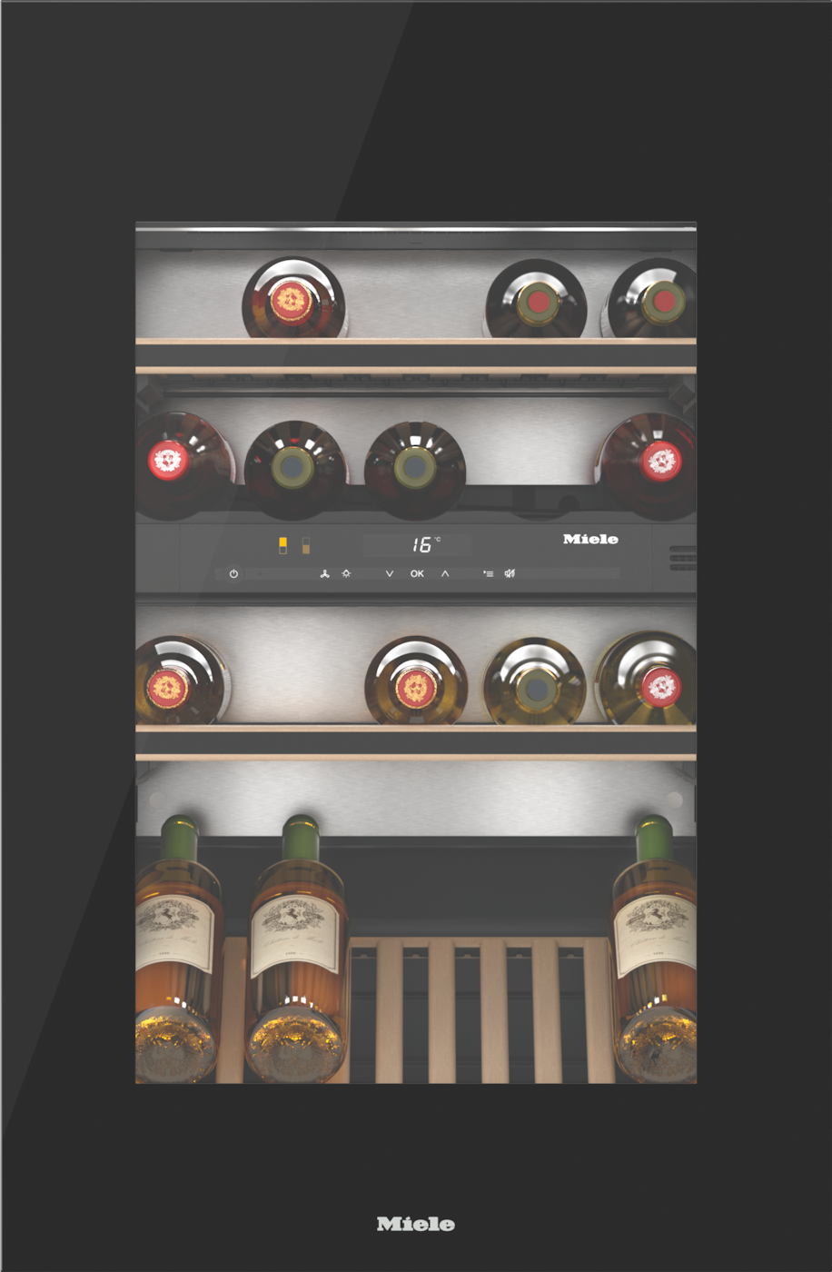 Miele KWT6422IG1OBZW - Ingebouwde wijnkoeler - 33 flessen - Zwart