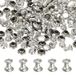 boutons strass 5 mm, 70 ensembles, pour projets en cuir, argent transparent