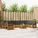 vidaXL - Buiten - bank - set - 11 - st - Natuurlijk - en - Antraciet