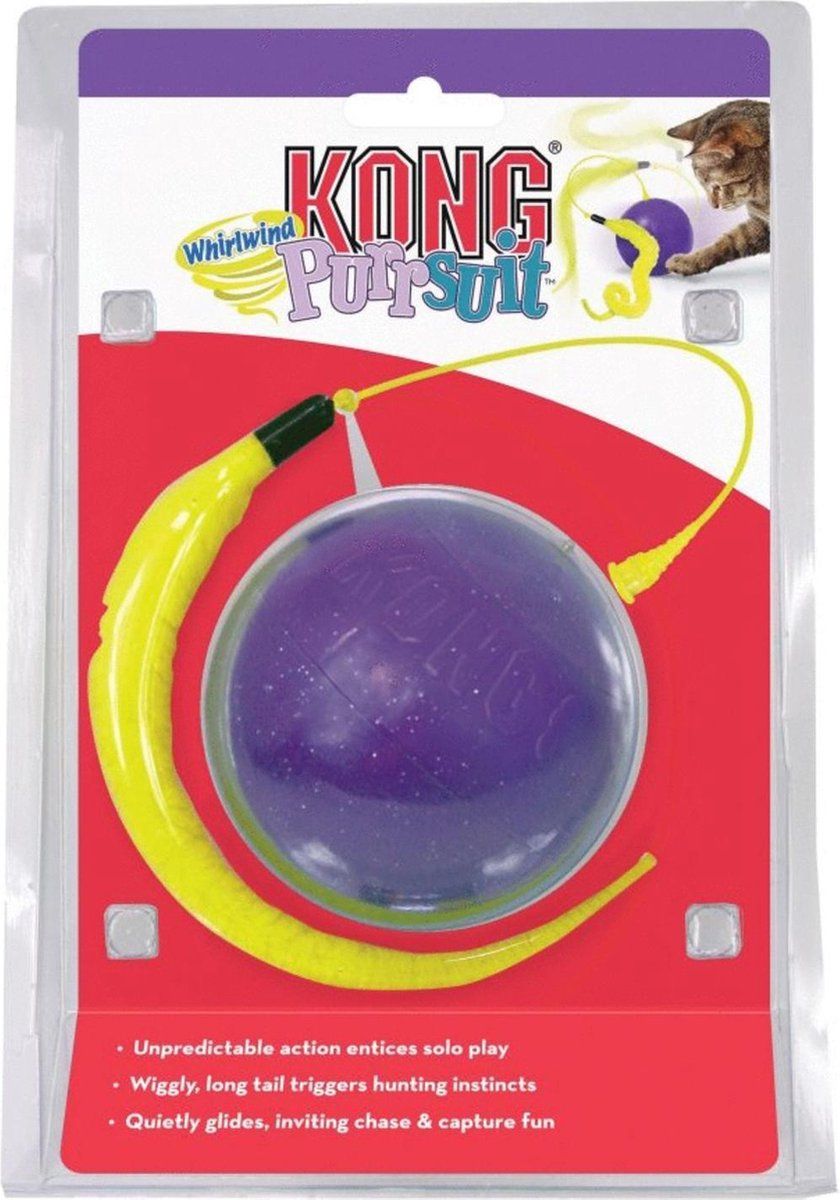 Kong Purrsuit Whirlwind - Kattenspeelgoed - 25,5 cm - Paars