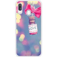 Samsung Bedrukt siliconen hoesje compatibel met Galaxy A40 Love noeud rose
