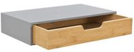 Étagère murale sans marque avec tiroir - Étagère flottante en bambou table de chevet 40x24 cm