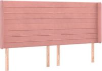 VidaXL Hoofdbord met Randen 163x16x118/128 cm Roze