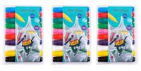 TerCasa 998702-2 textielmarkers, set van 3 x 10 stuks voor het beschilderen van stof, 30 stofstiften in etui, textielstiften met lijndikte van 2 tot 5 mm, 90 textielstiften in 10 verschillende kleuren