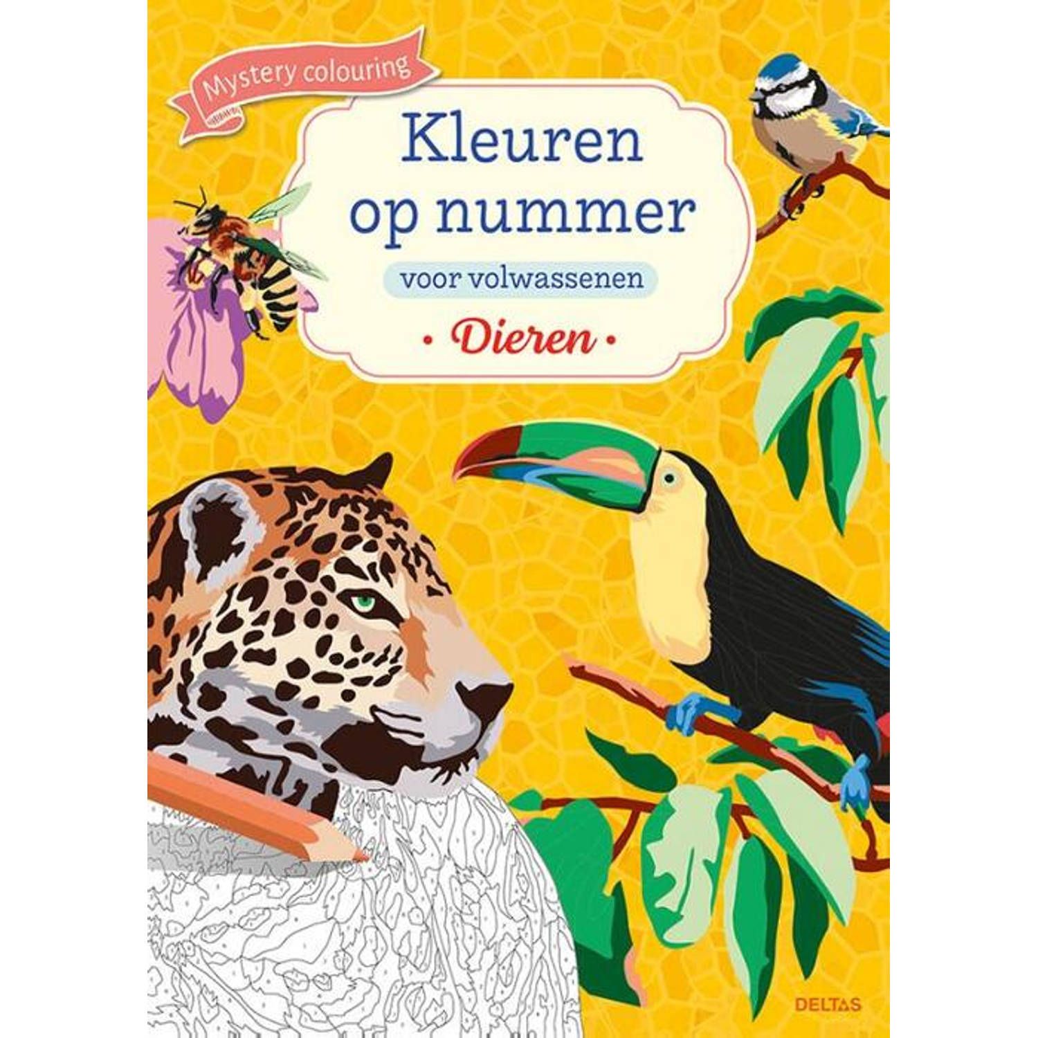 BookSpot Kleuren op nummer voor volwassenen dieren - 9789044760064