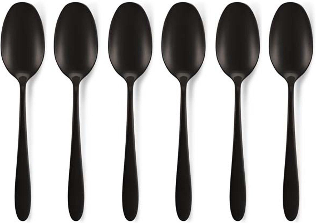 Vtwonen Theelepels - 6 st. - Zwart - Metaal