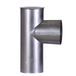 FIREFIX A130/KK FAL Kapselknie, 300 mm, ø 130 mm kachelpijpen van plaatstaal, 0,6 mm dik, binnenliggend geslepen, lengtes lasergelast, zilver