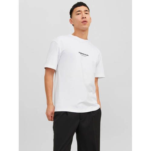 JACK & JONES ORIGINALS Oversized T-shirt JORVESTERBRO - Wit met printopdruk