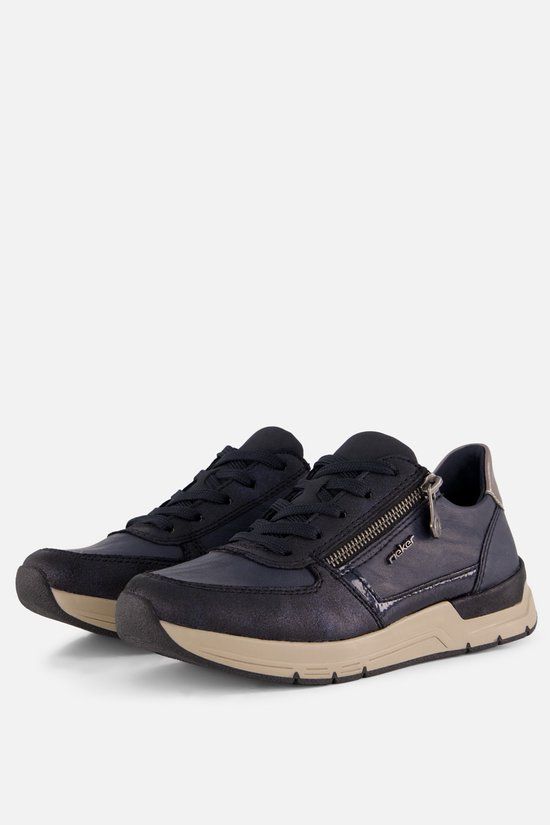 Rieker Sneakers blauw Leer - Maat 40