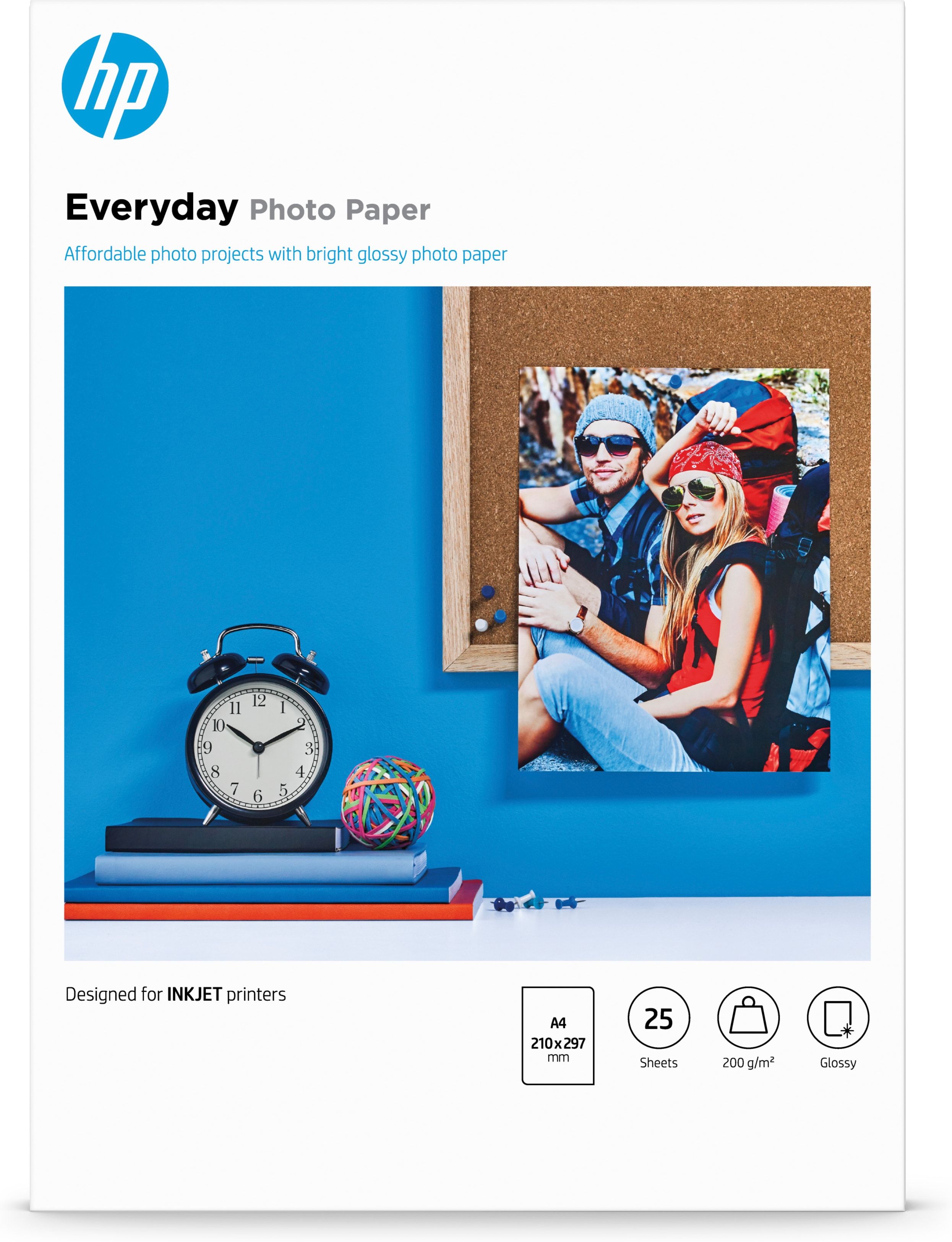 HP Everyday Photo Paper - Glanzend - A4 - 200 g/m² - 25 vellen