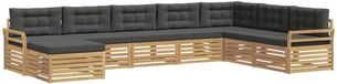 vidaXL Bank Set Wit en Antracietkleurig