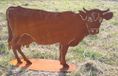 Inox Décoration de jardin Vache pour extérieur