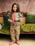 Daily 7 meisjes barrel fit broek oranje animal print twill OEKO-TEX 128