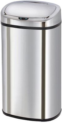 Kitchenmove Poubelle 68 litres avec capteur Chrome brillant