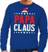 Bellatio Decorations Foute kersttrui - Papa Claus - blauw - heren - kerst sweater - voor vaders XXL