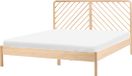 Beliani SEPHOS Tweepersoonsbed Lichtbruin 180 x 200 cm Dennenhout