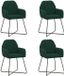 vidaXL Eetstoelen 4 stuks fluweel Donkergroen 55 x 50 x 84 cm