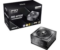 ASRock Pro Series PRO-M750G PSU 750W 80Plus & Cybenetics Gold Full Modular ATX3.1 & PCIe5.1 Ready with Dual Color 12V-2x6 Kabel 10 jaar garantie