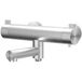 IVY Tribe Robinet de baignoire thermostatique apparent avec bec de baignoire rétractable et inverseur - Acier inoxydable brossé 316