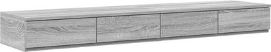 vidaXL Bedlades Grijs Sonoma 135 x 36,5 x 16,5 cm Bewerkt Hout