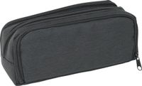 Eberhard Faber etui - rechthoekig - 3-vaks - antraciet - zonder inhoud