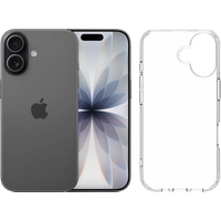 Apple iPhone 17 512GB Zwart + BlueBuilt Protective Back Cover Transparant