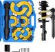 Vevor Veerspanner Veercompressorset - Verende Veer Compatibel met 22 mm Dop Universele Veercompressor 4500 Kg Draagvermogen Auto Professionele Veerspanner Schokdemper Gereedschap Ophangpoten