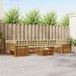 vidaXL - Salon d'angle - Acacia bois - Naturel et beige