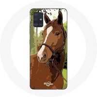 Maniacase Etui voor Samsung Galaxy A71 Quarter Horse Marron paardenrace