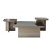 Moderne Woody Fashion Moderne 3-delige Salontafel Set in Beige Brons
