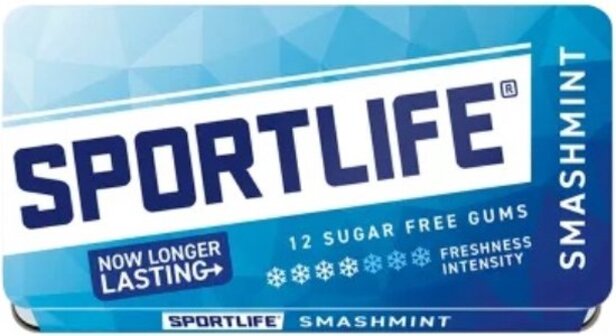 Sportlife Smashmint Sugar-free Chewing Gum - 12 x 18g