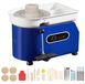 Chaleur céramique Plateau tournant électrique 450 W - Plateau tournant 28 cm - Vitesse 60–300 tr/min - Commande par pédale manuelle et au pied - Bol amovible - Bleu